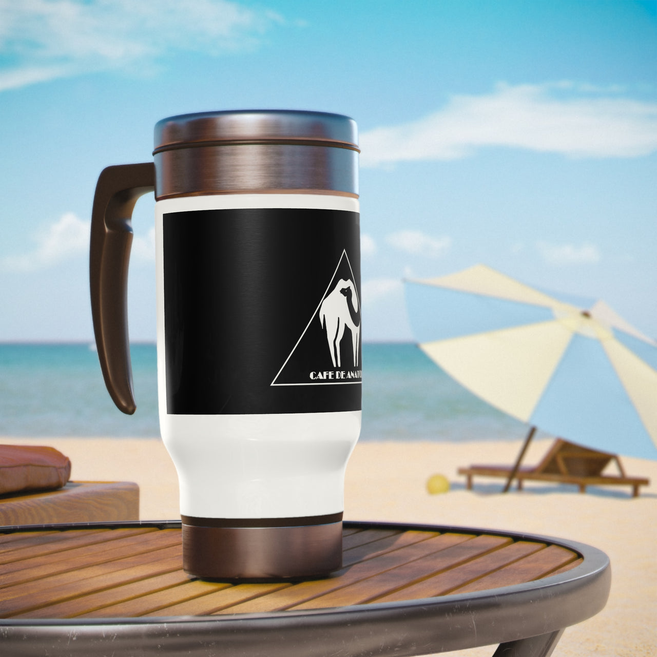 CDA Stainless Steel Travel Mug with Handle