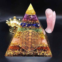 Thumbnail for Chakra Healing Crystal Awakening Orgonite Pyramid