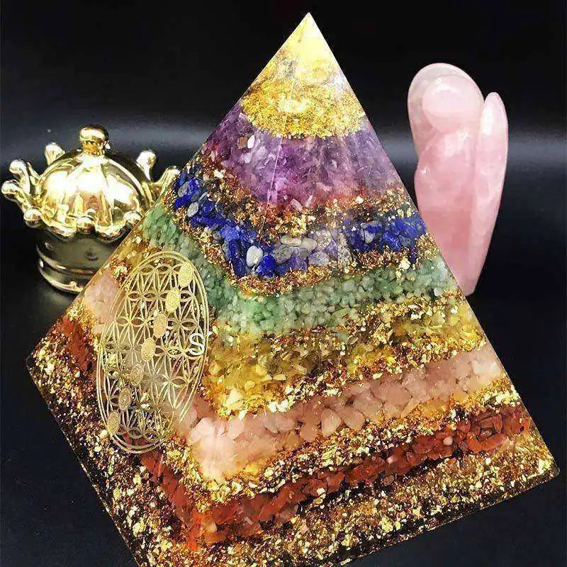 Chakra Healing Crystal Awakening Orgonite Pyramid