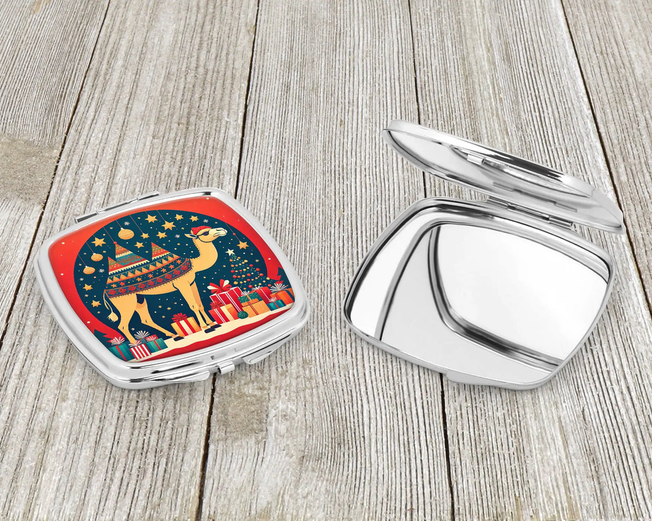 Camel Christmas Compact Mirror