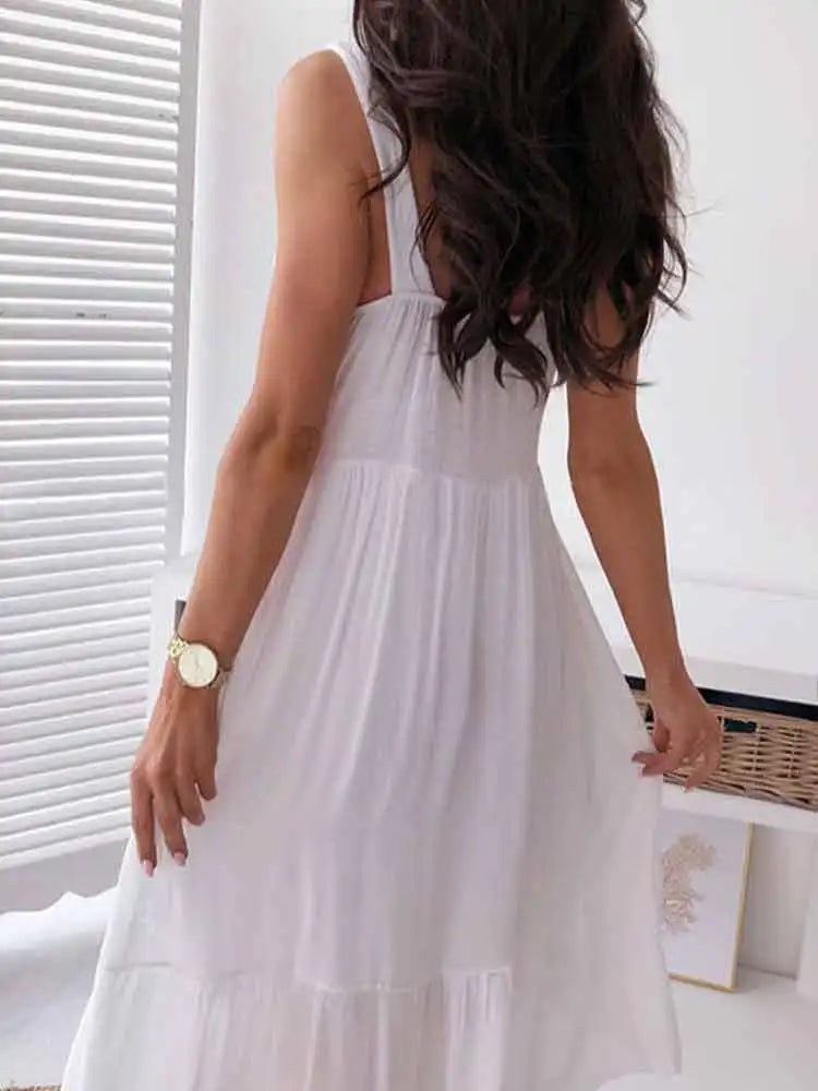 Boho Midi Backless Dress