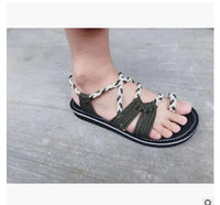 Thumbnail for Boho Handmade Breathable Braided Sandals