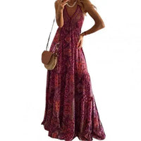 Thumbnail for Women Boho Vintage Maxi Dress