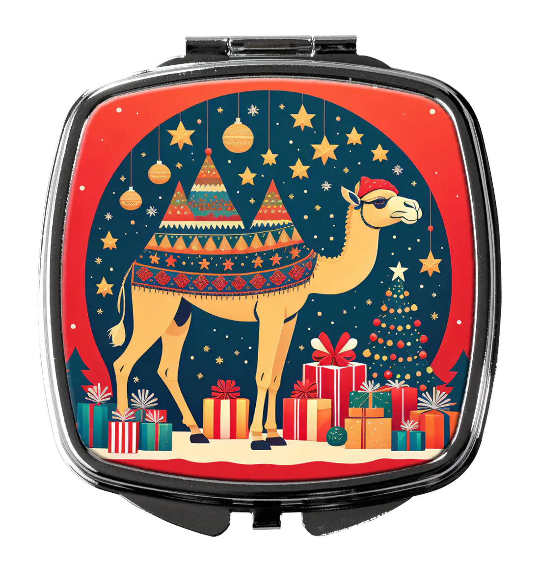 Camel Christmas Compact Mirror