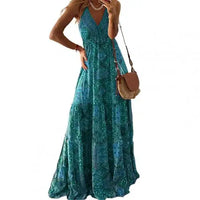 Thumbnail for Women Boho Vintage Maxi Dress