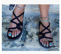 Thumbnail for Boho Handmade Breathable Braided Sandals